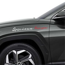 차량용 시트지 브랜드 로고 투싼NX4스티커 승합차 경차 중고차 새차 자동차, 대형, 화이트