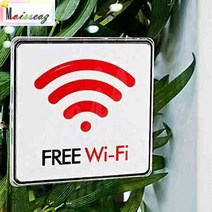 FREE WI-FI 와이파이 표지판 60X60MM 시스템사인 와이파이안내문, 상세페이지 참조