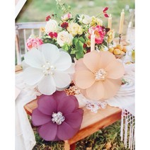 고급스럽고 화사한 데이지 플라워 꽃 장식 부자재 배씨 꽃 그립 톡 브로치 비녀 뒤꽂이 헤어핀 재료 diy 만들기