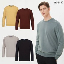 앤드지 남성 간절기 캐시미어혼방 라운드니트티셔츠 6종 택1
