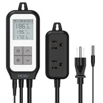 와이파이온도계 스마트 2 4Ghz 와이파이 온도계 소켓 온도 조절기 챔버 온도 습도 컨트롤러 전원 콘센트 100-230V AC 미국, US Plug