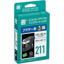 일본직발송 3. ECORICA 에코 리카 브라더 (BROTHER) 대응 리사이클 잉크 카트리지 블랙 LC211BK (마크 :, 상세 설명 참조0