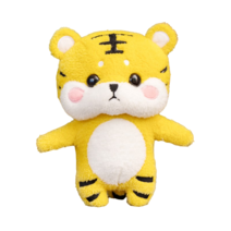 PKTOYS 귀여운 행운 건강 동물 봉제 인형 재물 장식 호랑이 인형 쿠션 생일 크리스마스 선물, 벌거 벗은 작은 호랑이, 30cm