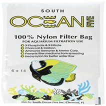 South Ocean Five AOF00614 Nylon Filter Bag for Aquarium Filters 6 by 14-Inch null, 1
