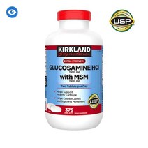 Kirkland Signature Extra Strength 글루코사민 HCl 1500mg MSM 1500mg 375정