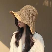 실버스 밀짚모자 여성 챙넓은 바캉스 여름 휴양지 모자