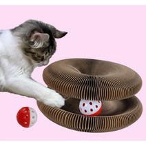 씨리얼펫 고양이 장난감 반려동물 사냥 놀이 아코디언 스크래쳐, 기본형, 1개