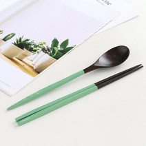 cocooning 국내 예쁜 고급 명품 천연 옻칠수저세트, 옻칠비비드수저(그린)