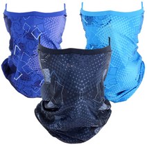 귀걸이형 프린팅 쿨 마스크 멀티 스카프 얼굴가리개 목토시, 프린팅-파랑