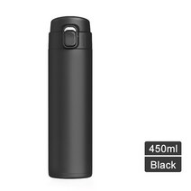보온병 컵 선물 세트 휴대용 이중 벽 진공 플라스크 컵 절연 여행 자동차 출장 보온 물병, 320-500ML, 14 Black450ml