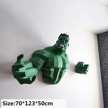 페이퍼크래프트 헌팅트로피 대형 종이접기 3D 종이크래프트 종이 인형 취미 아트 종이공예 만들기 핫신상3d 모델 수제 교육 퍼즐 선물 애니메이션 장식 홈 장식 벽 거실 장식, a