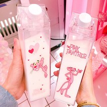 KA 캐릭터 핑크 팬더 투명 우유곽 보틀 500ml 4종, D