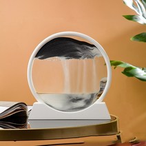 라라공방 인테리어 소품 움직이는 모래 액자 샌드아트, 화이트소형, 블랙모래