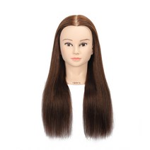 비너스가발 70%인모 50cm 혼합모 커트연습드라이용 통가발, 70인모 50cm 브라운