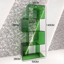팬트리정리함 사각 수납함 수납박스, 4. 딥 워터 그린(50x28x140)