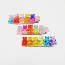 곰돌이 3종 하리보핀 젤리 헤어핀 집게핀 머리핀 6cm