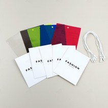 PVC 의류 택 방수 상품 행택 옷 라벨 태그 컬러 종이택, 핫핑크