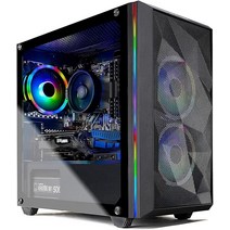SkyTech Chronos 미니 게이밍 컴퓨터 PC 데스크톱 - AMD Ryzen 5 3600 3.6GHz GTX 1650 4G 500G SSD 8G 3000 RGB 팬, Desktop, 3600 1650