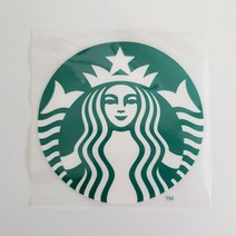 의류스티커 열전사지 스타벅스 로고 세이렌, 구로고, 2개