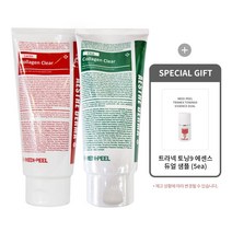 [메디필 정품] 손담비 클렌징폼 레드 락토 콜라겐 클리어 + 피부진정 클렌징폼 그린 시카 콜라겐 클리어 + 토닝9 에센스 듀얼 샘플 (5ea) [완벽 모공 클리어 세트], 2세트