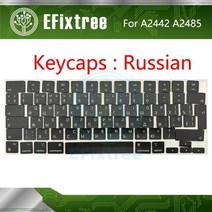 원래 2021 노트북 a2442 a2485 키 캡 세트 russian ru for macbook pro m1 promax 망막 14 16 인치 2021 키보드 키 캡, 러시아인