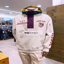 지프 남여공용 기모 우븐 컬러배색 후드 아노락 JK4THU142