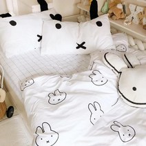 마우스몰 미피 순면 이불커버 세트 기숙사 토끼 이불커버