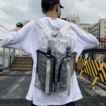제전가방 크린룸 클린룸 반도체 가방 투명 배낭 대용량 조수 반사 공사, 03. 업그레이드 투명 화이트