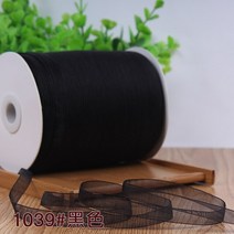DIY 리본공예 헤어악세사리 헤어핀 헤어밴드 머리핀 헤어 장식 리본 쉬폰 1cm 흰색 실크 오간자 폴리 에스, 01 10mm  Organza, 15 black
