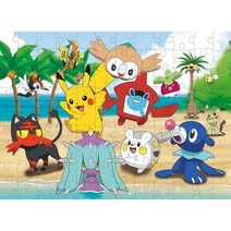 포켓몬스터 직소퍼즐 큰조각 100피스- 썬&문 애니매이션 캐릭터 52x38cm