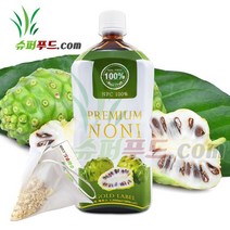 슈퍼푸드.com 물 한방울 섞이지 않은 노니 원액 100% NFC오리지날 노니주스 원액주스 노니즙 폴리페놀 풍부 + 연자육 차 티백, 1개, 1000ml