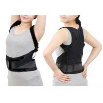 자세바로 바른자세 어깨 교정밴드 허리보호 상체교정 자세교정, 1세트, L-31~33inch