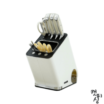 쿠진 나이프케어 2 칼 살균 소독 건조기 + 칼세트, 크림화이트 색상