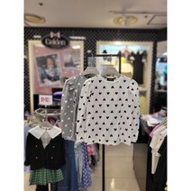 [동아쇼핑] 2022년 가을 신상~어디에나 두루두루 레이어드 하기 좋은 하트 프린트 퍼프 티셔츠@@초등 여아 데일리 기본 레이어드 티셔츠 EDLA22W52