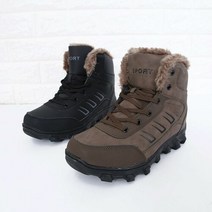 남성 라이더 가죽 방한 털부츠