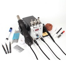 레이저 용접기 가정용8586 납땜 스테이션 2 In 1 디지털 디스플레이 재작업 핫 에어 건 전기 인두 ESD 용접, 01 Set-3_01 220V EU Plug