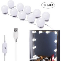 파우더룸 화장대 조명 할리우드 스타일 10 Led 화장대 거울 조명 메이크업 화장대 테이블 욕실 거울 밝은 흰색 LED 조명 스트립, 3 color adapter, 10 packs