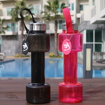 근육멸치 덤벨 보틀 710ml 아령 물통 이지그립, 블랙