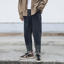 남자그라데이션청바지 봄빈티지워싱 스트레이트 팬츠 스키니팬츠 일본