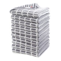 하트웰 이마바리 타월 북유럽풍 노르딕 타월 미니 목욕 타월 HARTWELL 북유럽 무늬 북유럽 작은 목욕 타월 심플 부드러운 루프 첨부 루프 부착 타월 10장 세트 박스 기하학 그레이 타월 세트