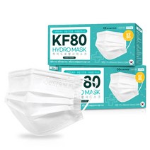 국산 3중 KF80 대형 100매 황사 미세먼지 차단 덴탈 일회용 의약외품 보건용마스크, 1박스, 화이트