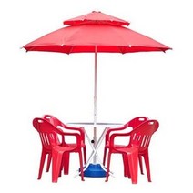 야외 캠핑 낚시 4인용 파라솔세트C(대-빨강-받침별매), 원형_흰색_보라