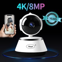 스마트카메라 Neye 실내 8mp 4k HD 스마트 홈 야간 투시경 360도 파노라마, 1080p, 미국 플러그, 3.6mm