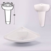 캠핑카 개조 아크릴 접이식 세면대 화장실 세면대 카라반 트레일러 스타렉스 봉고 간이 병원, 트라이앵글 세면대(베이스 제외)