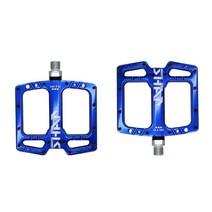 자전거 패들 초경량 미토 산악 페달 씰 3 베어링 광택 중공 미끄럼 방지 플랫 피트 mtb 페달 승마 장비 부품, 푸른