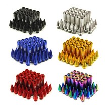 락모터스 자동차 휠너트 M12X1.5 20개 세트 도난방지락너트 휠볼트 튜닝휠 포인트 차량용, 스파이크휠너트(카멜레온1SET)