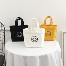 은창)해피 스마일 캔버스 에코백 가방 토트백 핸드백