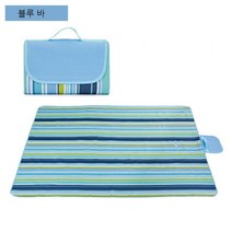 DFMEI 아웃도어 피크닉 매트 캠핑 캠핑 매트 ins, 블루 스트라이프