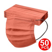 성인 일회용 마스크 3 레이어 Meltblown Morandi 여성을위한 보호 얼굴 남성 방진 마스카라 Quirurgicas, 04 50pcs rose pink