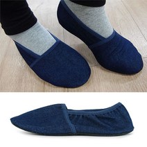 가벼운 데님 실내화 홀서빙용 덧신 학생 신발 진 엄마 여성 예쁜 집안